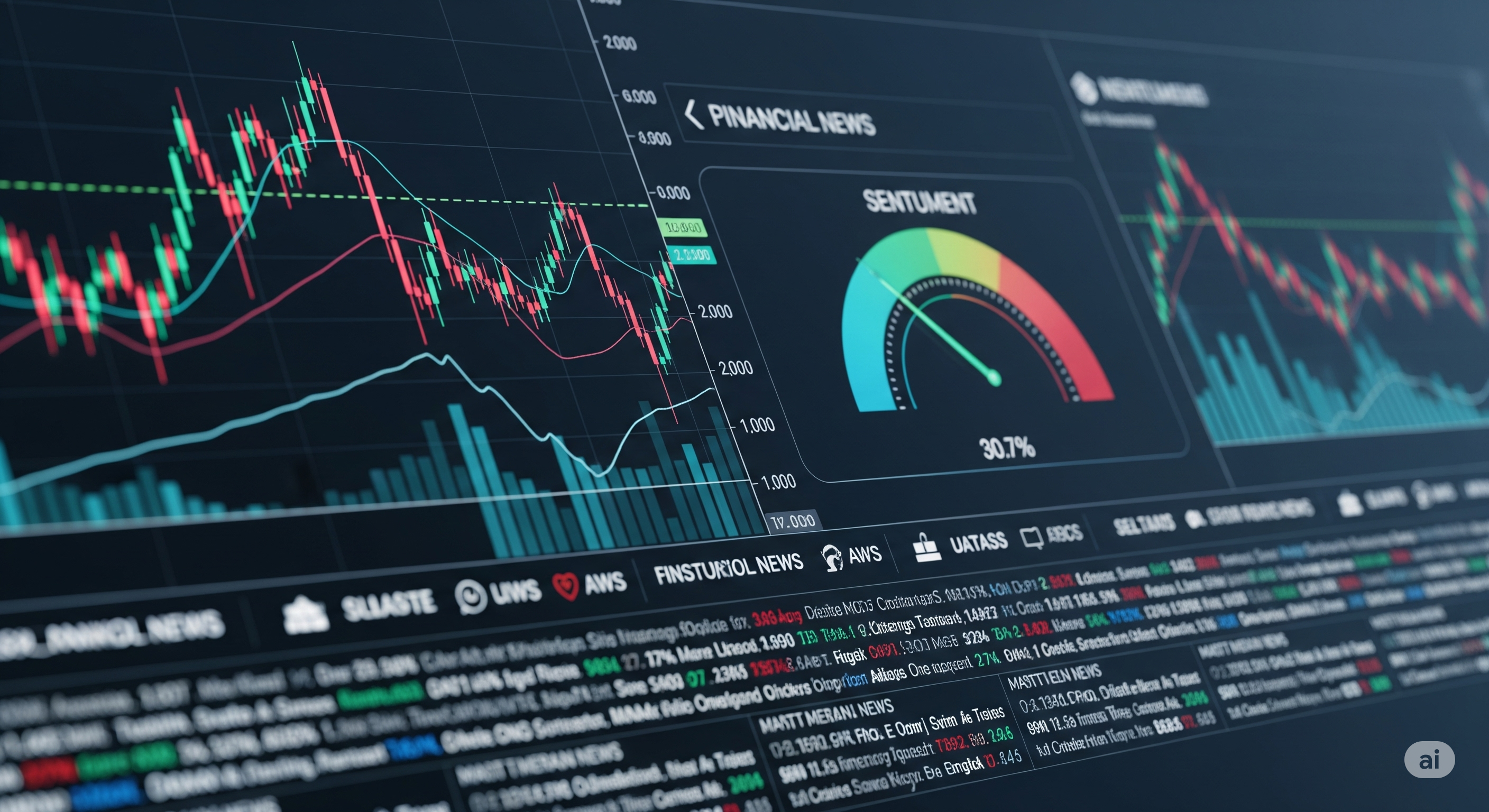 Financial News Sentiment Dashboard Screenshot