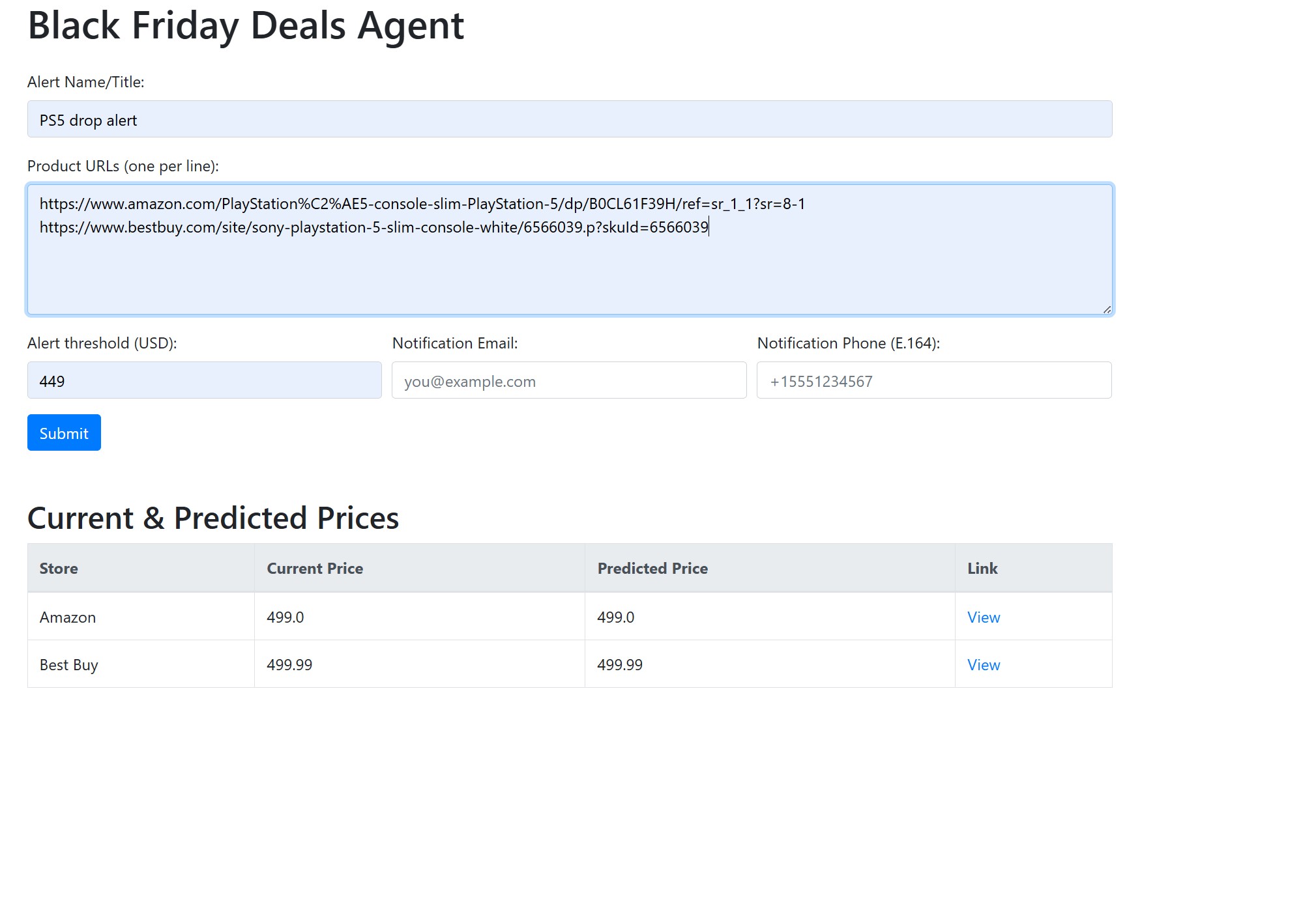 Dashboard Screenshot
